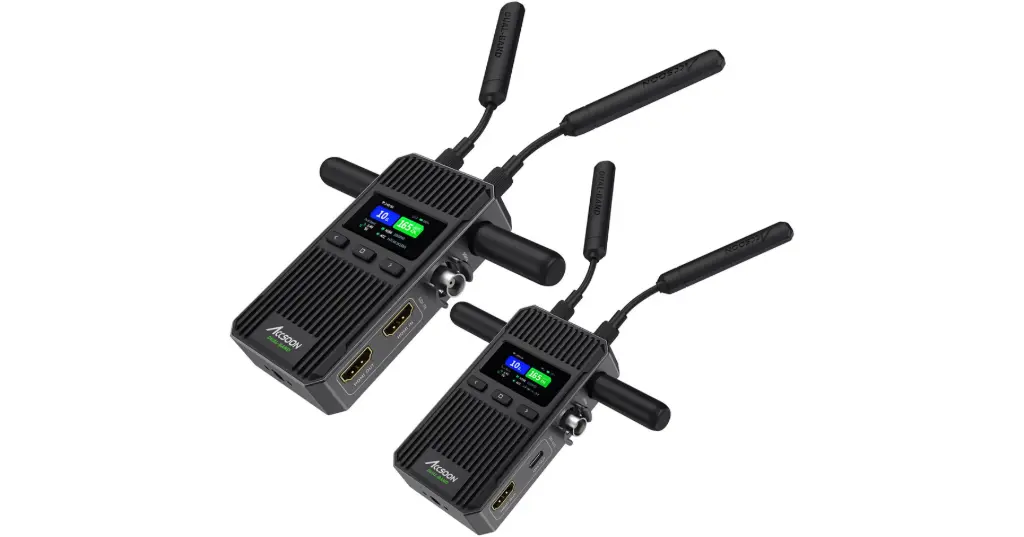 Transmisor + Receptor Accsoon (SDI - HDMI) (incluye 4 Baterias NP y cargador)