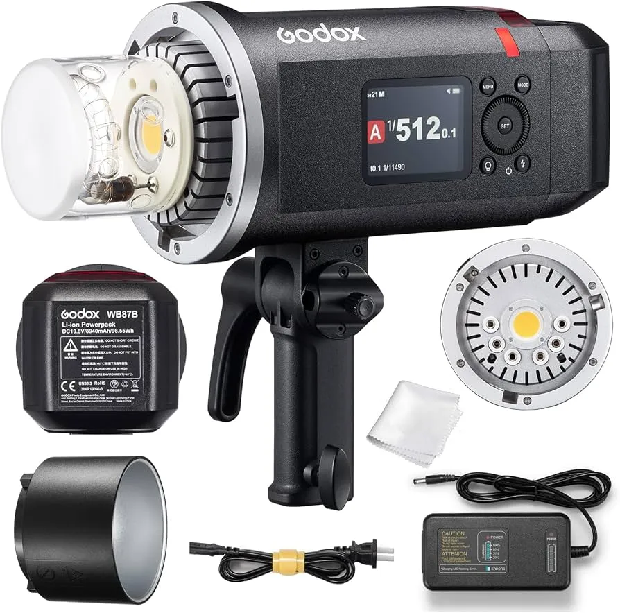 Flash de estudio kitx3 Godox AD600 BM II
